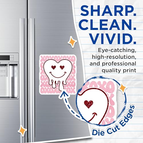 (2 Pack) Heart Emoji Magnets - Smile Face Magnets - Love Decor Magnets - 5" On Longest Side - for Cars, Refrigerators, Toolboxes, Lockers - Made in USA BMCS3476