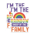 (2 Pack) Rainbow Sheep Magnets - Family Quotes Magnets - Funny Rainbow Magnets - 5" On Longest Side - for Cars, Fridges, Toolboxes - Made in USA - MAG4109