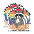 (2 Pack) Live Laugh Lesbian Magnets - Raccoon Magnet - Rainbow Magnet - Funny LGBTQ Magnet - Pride Magnet - 5" On Longest Side - for Cars, Fridges, Toolboxes - Made in USA - MAG7054