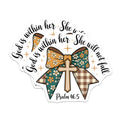 (2 Pack) Christian Scripture Magnets - Floral Cross Faith Quote Decor - Inspirational Bible Verse Magnet - 5 Inches On Longest Side - Thick Durable Magnet - Made in USA - MAG27578