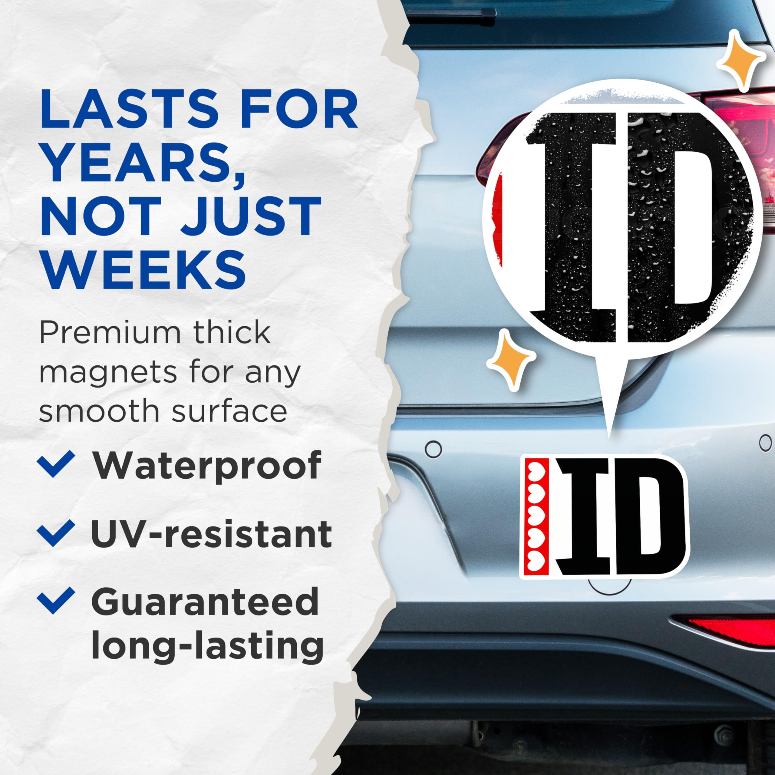 (2 Pack) I Love ID Magnets - Idaho Design - State Pride Refrigerator Magnets - 5" On Longest Side - Premium Magnet - for Cars, Refrigerators, Toolboxes, Lockers - Made in USA - MAG17313