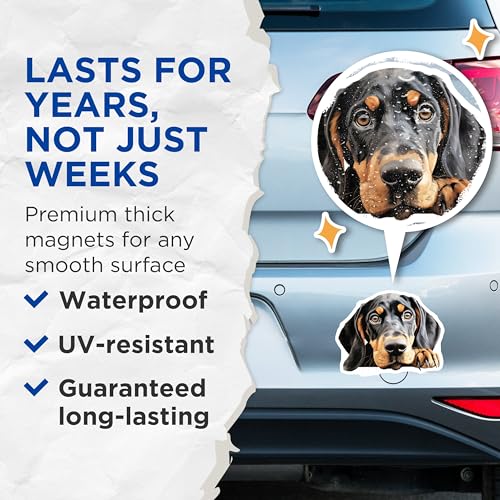 (2 Pack) Animal Lover Magnet - Pet Decor - Dog Art - Dog Home Decor - Pet Enthusiast - 5" On Longest Side - Sticks to Smooth Flat Surfaces - Made in USA - MAG9873