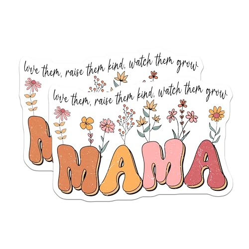 (2 Pack) Mama Magnets Magnets - Floral Mama Decor - 5" On Longest Side - Made in USA - Sticks to Refrigerators & Metal Surfaces - MAG8771