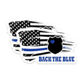 (2 Packs) Back The Blue Magnets - Support Police Policeman Family Wife Support Magnets - 5 Inches On Longest Side - Premium Magnet - for Fridges, Toolboxes, Cars - Made in USA - MAG2440