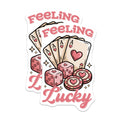 (2 Pack) Feeling Lucky Magnets - Four Aces - Casino Dice and Chips - Gambler Decor - 5" On Longest Side - Premium Magnet - for Cars, Refrigerators, Toolboxes, Lockers - Made in USA - MAG15460