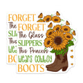 (2 Pack) Princess Cowboy Boots Magnets - Country Girl Sunflower Decor - Empowering Quote Refrigerator Magnet - 5 Inches On Longest Side - Thick Durable Magnet - Made in USA - MAG38875