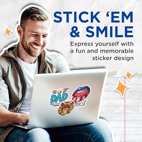 (2 Pack) Dad Fixer of All Things Stickers - Funny Meme - Father's Day Gift from Kids - 5" On Longest Side - Sticks to Smooth Flat Surfaces - Made in USA - BMCS7467