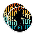 (2 Pack) Bigfoot Magnets - Sasquatch Cryptid Lover - Retro Outdoorsy Humor Magnet - 5 Inches On Longest Side - Thick Durable Magnet - Made in USA - MAG30173