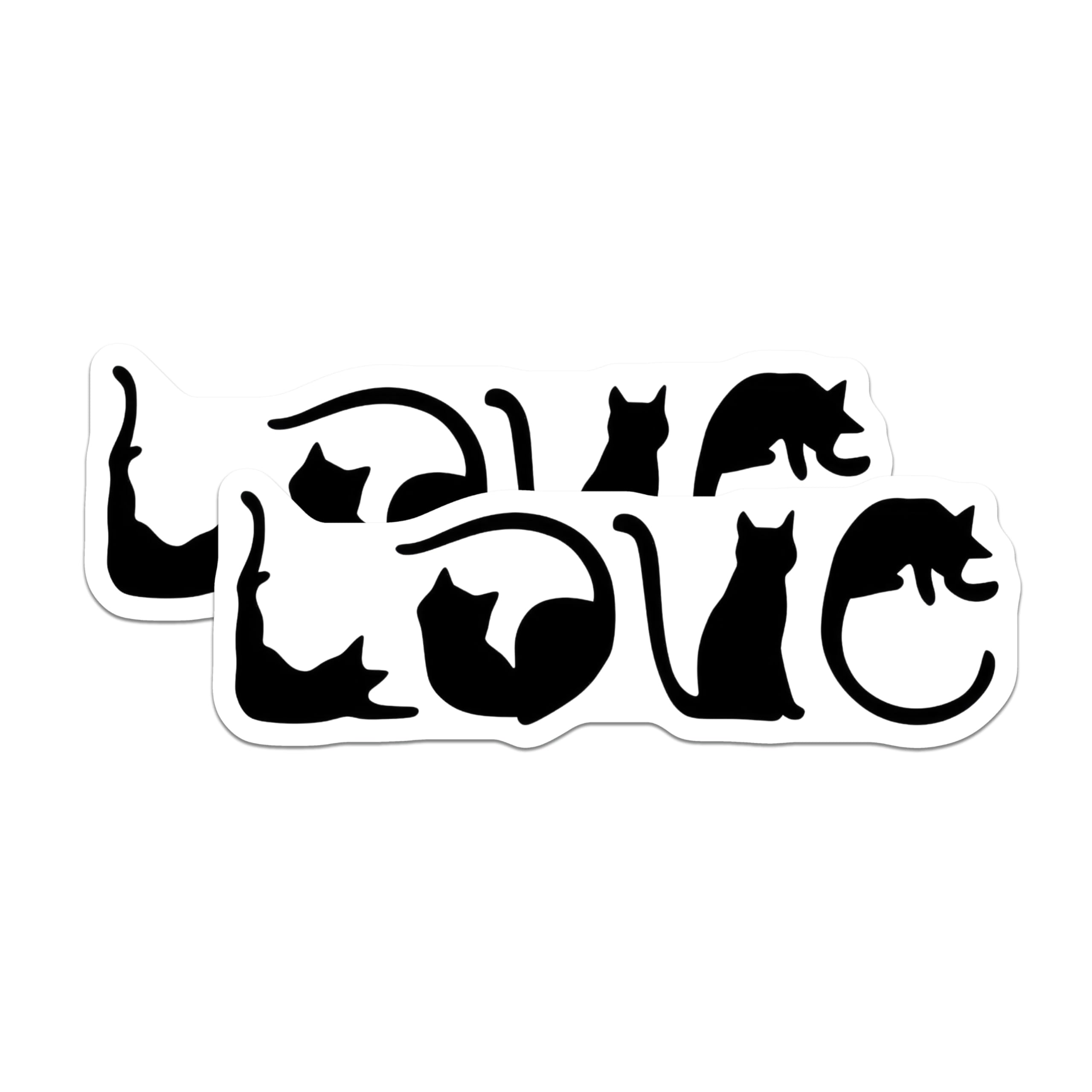 (2 Pack) Cat Lover Magnets - Love Cats Design - Feline Fridge Decor - 5" On Longest Side - Premium Magnet - for Cars, Refrigerators, Toolboxes, Lockers - Made in USA - MAG16325