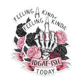 (2 Packs) Feeling Kinda IDGAF-Ish Today Magnets - Funny Sarcastic Sassy Magnets - 5 Inches On Longest Side - Premium Magnet - for Fridges, Toolboxes, Cars - Made in USA - MAG2468