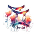 (2 Pack) Gemini Zodiac Stickers - Horoscope Sticker Set - Astrological Sign Stickers - 5" On Longest Side - Sticks to Smooth Flat Surfaces - Made in USA - BMCS6665