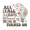 (2 Pack) Floral Lightbulb Magnets - Inspirational Quote - Refrigerator Decor - 5" On Longest Side - Premium Magnet - for Cars, Refrigerators, Toolboxes, Lockers - Made in USA - MAG18104