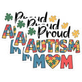 (3 Pack) Autism Mom Decals - Proud Mom Sticker - Autism Awareness Support - 3 Inches On Longest Side - Easy Peel & Apply - Made in USA - 3MCS0061