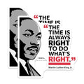 (2 Pack) Inspirational Quotes Stickers - Martin Luther King Jr. Stickers - Motivational Message Stickers - 5" On Longest Side - Sticks to Smooth Flat Surfaces - Made in USA - BMCS3755