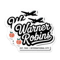 (2 Pack) Warner Robins Magnets - Georgia Aviation City - Peach State Souvenir Decor - 5 Inches On Longest Side - Thick Durable Magnet - Made in USA - MAG19387
