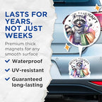 (2 Pack) Retail Therapy Magnets - Raccoon Design - Shopping Themed - Fun Refrigerator ation - 5" On Longest Side - for Cars, Fridges, Toolboxes - Made in USA - MAG4538