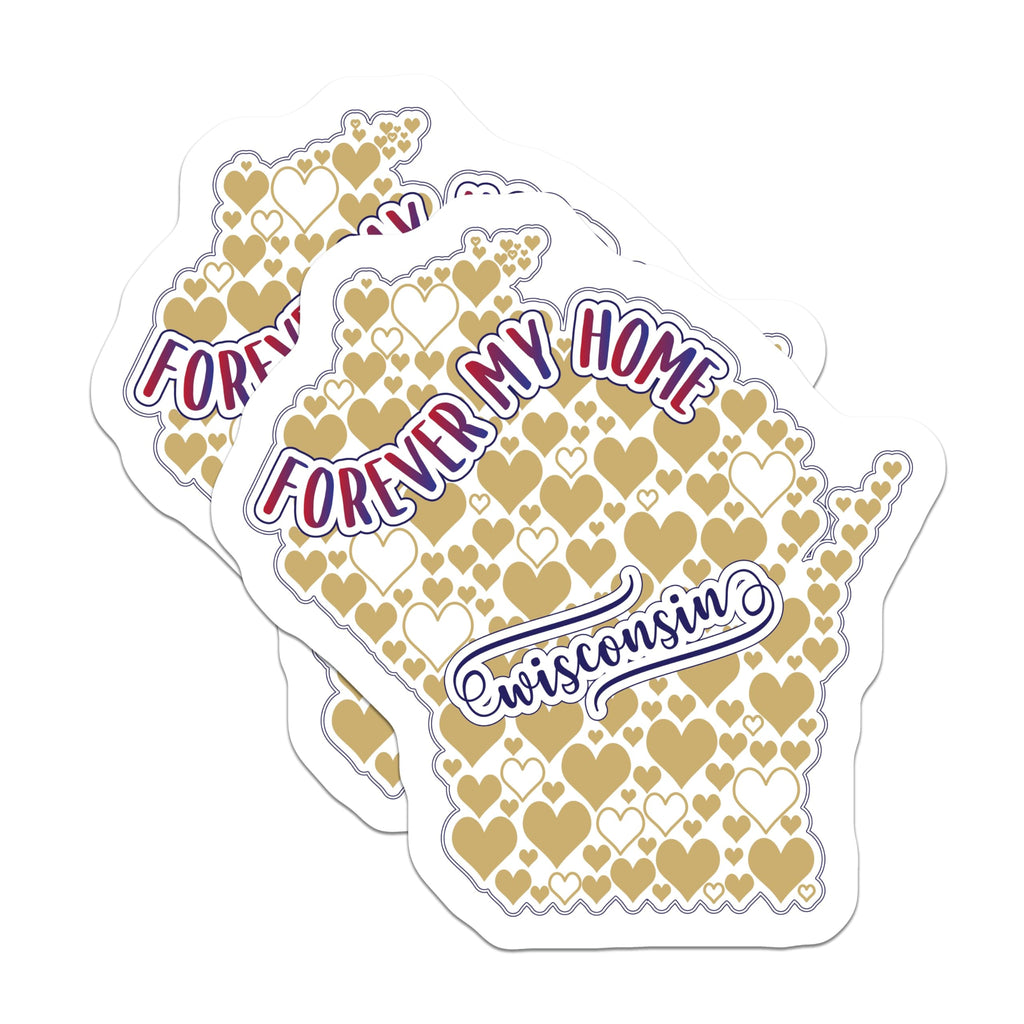 (2 Pack) Wisconsin Magnets - Forever My Home - State Pride Souvenirs - 5" On Longest Side - Premium Magnet - for Cars, Refrigerators, Toolboxes, Lockers - Made in USA - MAG17599