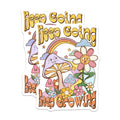 (2 Pack) Keep Going Keep Growing Magnets - Inspirational Mushroom - Boho Floral Rainbow Fridge Decor - 5 Inches On Longest Side - Thick Durable Magnet - Made in USA - MAG37523