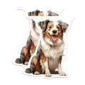 (2 Pack) Australian Shepherd Dog Magnets - Aussie Dog Lover Fridge Decor - Pet Parent Refrigerator Accessory - 5 Inches On Longest Side - Thick Durable Magnet - Made in USA - MAG27183