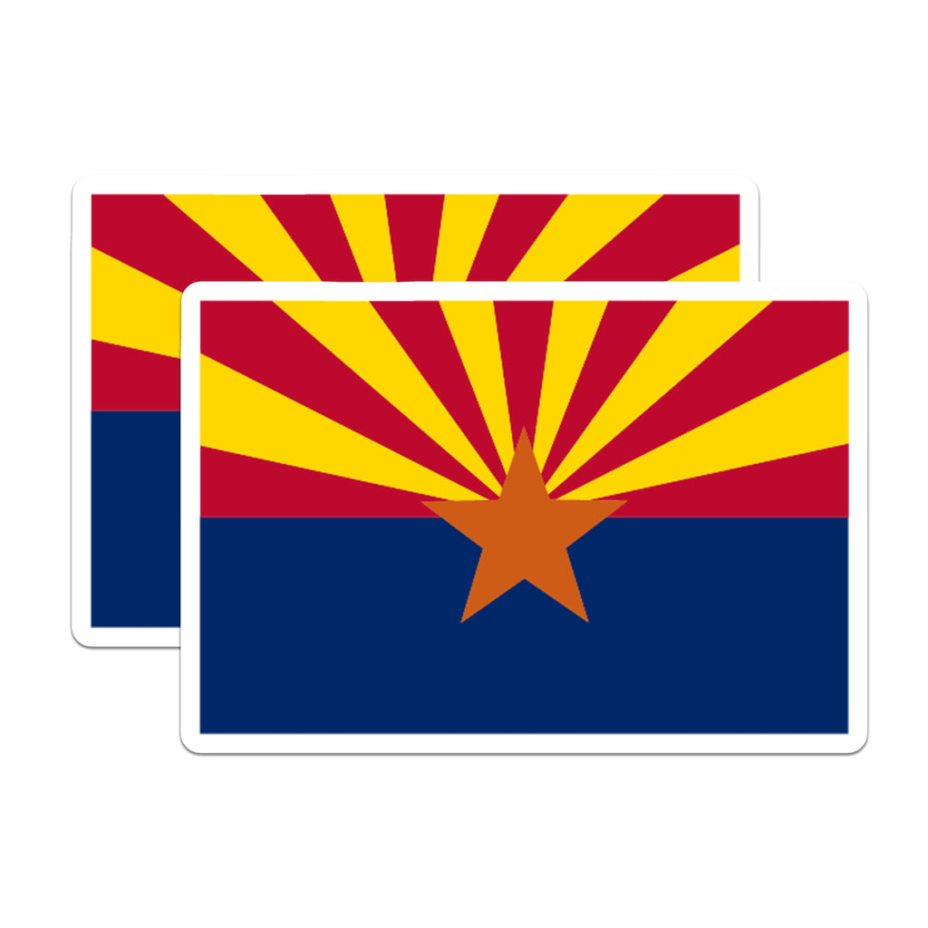 (2 Pack) Arizona Flag Magnets - State Pride - Novelty Refrigerator Magnets - 5" On Longest Side - Premium Magnet - for Cars, Refrigerators, Toolboxes, Lockers - Made in USA - MAG18613