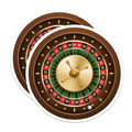 (2 Pack) Casino Roulette Wheel Stickers - Gaming Stickers - Casino Decor - Gambling Enthusiast - Roulette Wheel Decal - 5" On Longest Side - Sticks to Smooth Flat Surfaces - Made in USA - BMCS6463