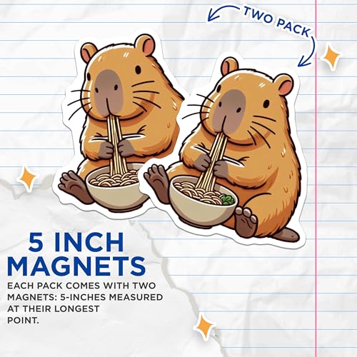 (2 Pack) Funny Kitchen Decor Magnet - 5" On Longest Side - Sticks to Smooth Flat Surfaces - Made in USA - MAG9924