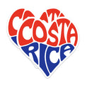 (2 Pack) Costa Rica Heart Magnets - Pura Vida Travel Souvenir - Country Pride Decor - 5 Inches On Longest Side - Thick Durable Magnet - Made in USA - MAG19293