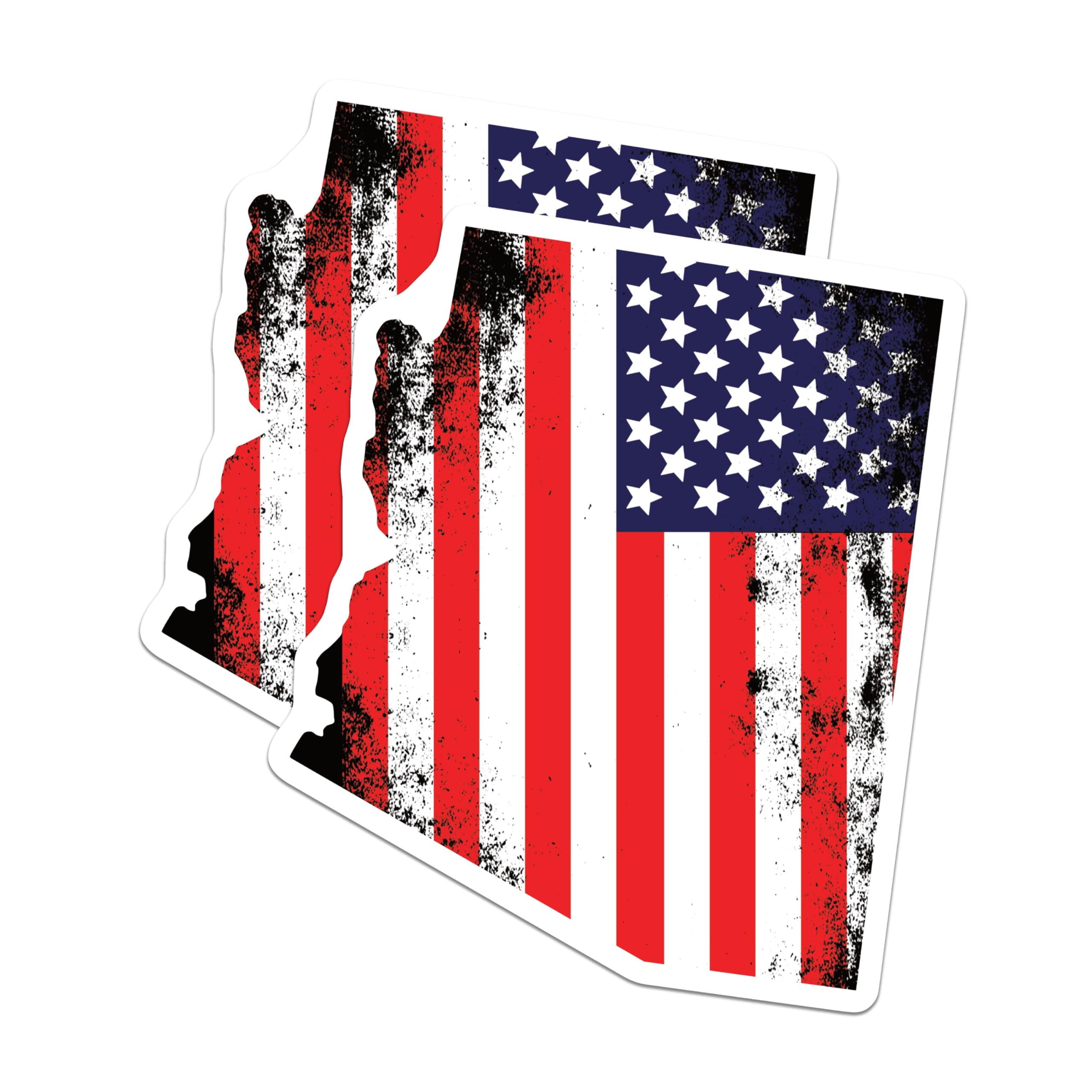 (2 Pack) Arizona US Flag Magnets - State Pride Fridge Decor - Patriotic American Souvenir - 5" On Longest Side - Premium Magnet - for Cars, Refrigerators, Toolboxes, Lockers - Made in USA - MAG18778