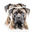(2 Pack) Mastiff Dog Magnets - Watercolor Pet Art - Dog Owner Decor - 5 Inches On Longest Side - Thick Durable Magnet - Made in USA - MAG27449