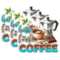 (3 Pack) Coffee Lover Decals - But First Coffee - Laptop Decal Stickers - 3 Inches On Longest Side - Easy Peel & Apply - Made in USA - 3MCS6300