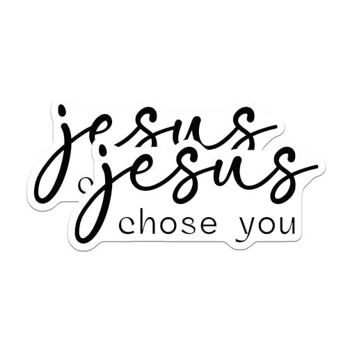 (2 Pack) Jesus Chose You Magnets - Inspirational Faith Decor - Christian Refrigerator Message - 5" On Longest Side - for Cars, Fridges, Toolboxes - Made in USA - MAG6682