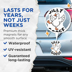 (2 Pack) Silly Goose Magnets - Funny Animal Humor - Cute Cartoon Goose - 5" On Longest Side - for Cars, Fridges, Toolboxes - Made in USA - MAG4608