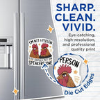 (2 Pack) Funny Chicken Magnets - Kitchen ation - Cute Farmhouse - Novelty Fridge Magnets - Hilarious Animal Art - 5" On Longest Side - for Cars, Fridges, Toolboxes - Made in USA - MAG4552