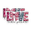 (2 Pack) Love Like Jesus Magnets - Heart Decorations - Inspirational Quotes - Christian Home Decor - 5" On Longest Side - for Cars, Fridges, Toolboxes - Made in USA - MAG7098