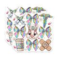 (2 Pack) Cute Nurse Bunny Magnets - Healthcare Worker Decor - Nursing Student Supply - Medical Professional Appreciation - 5 Inches On Longest Side - Thick Durable Magnet - Made in USA - MAG30501