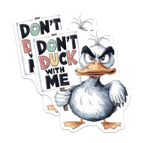 (2 Pack) Don't Duck with Me Magnets Magnets - 5" On Longest Side - Made in USA - Sticks to Refrigerators & Metal Surfaces - MAG8511