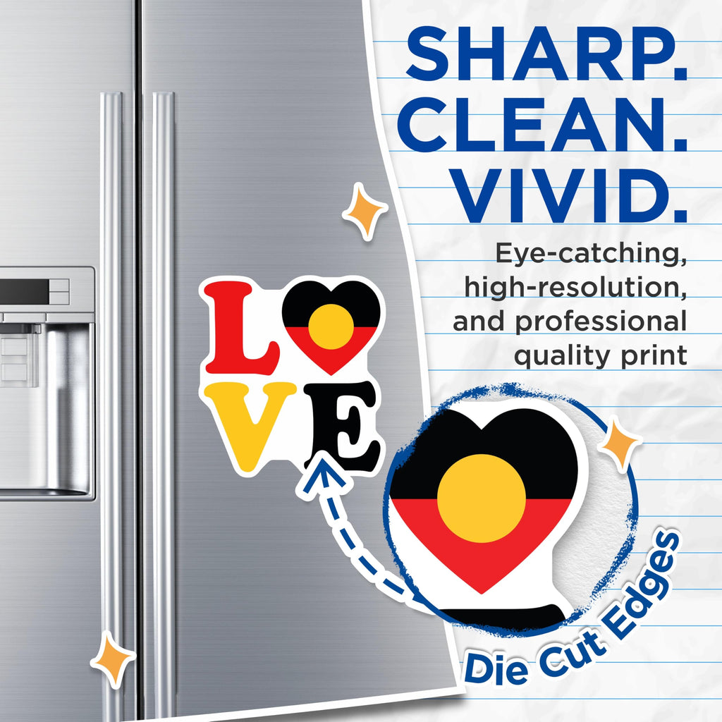 (2 Pack) Aboriginal Flag Magnets - Indigenous Australia - Love Australia Decor - 5" On Longest Side - Premium Magnet - for Cars, Refrigerators, Toolboxes, Lockers - Made in USA - MAG18764
