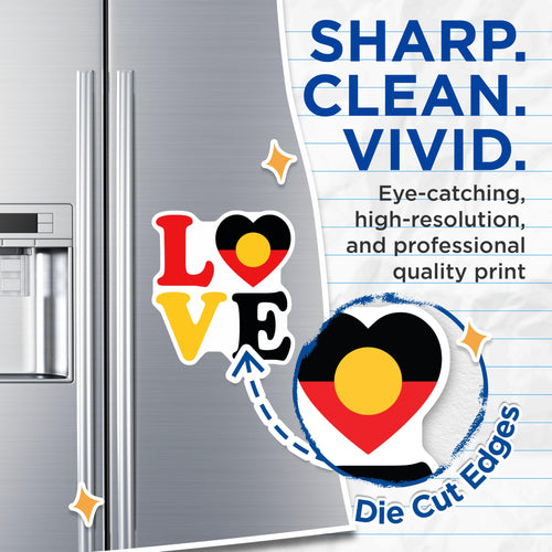 (2 Pack) Aboriginal Flag Magnets - Indigenous Australia - Love Australia Decor - 5" On Longest Side - Premium Magnet - for Cars, Refrigerators, Toolboxes, Lockers - Made in USA - MAG18764