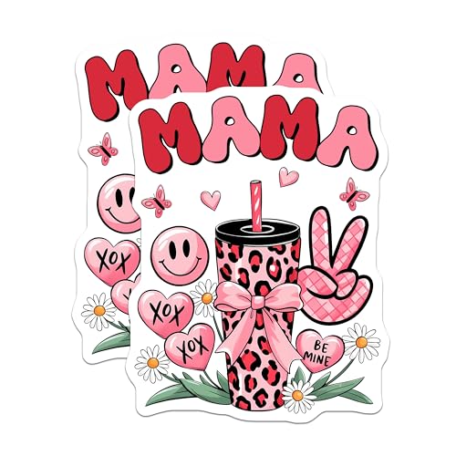 (2 Pack) Mama Magnets - Mother's Day Decor - Cute Mama Design - 5" On Longest Side - for Cars, Fridges, Toolboxes - Made in USA - MAG7720