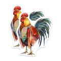 (2 Pack) Chicken Illustration Magnet - Farmhouse Kitchen Decor - Colorful Animal Art - 5" On Longest Side - Sticks to Smooth Flat Surfaces - Made in USA - MAG9513