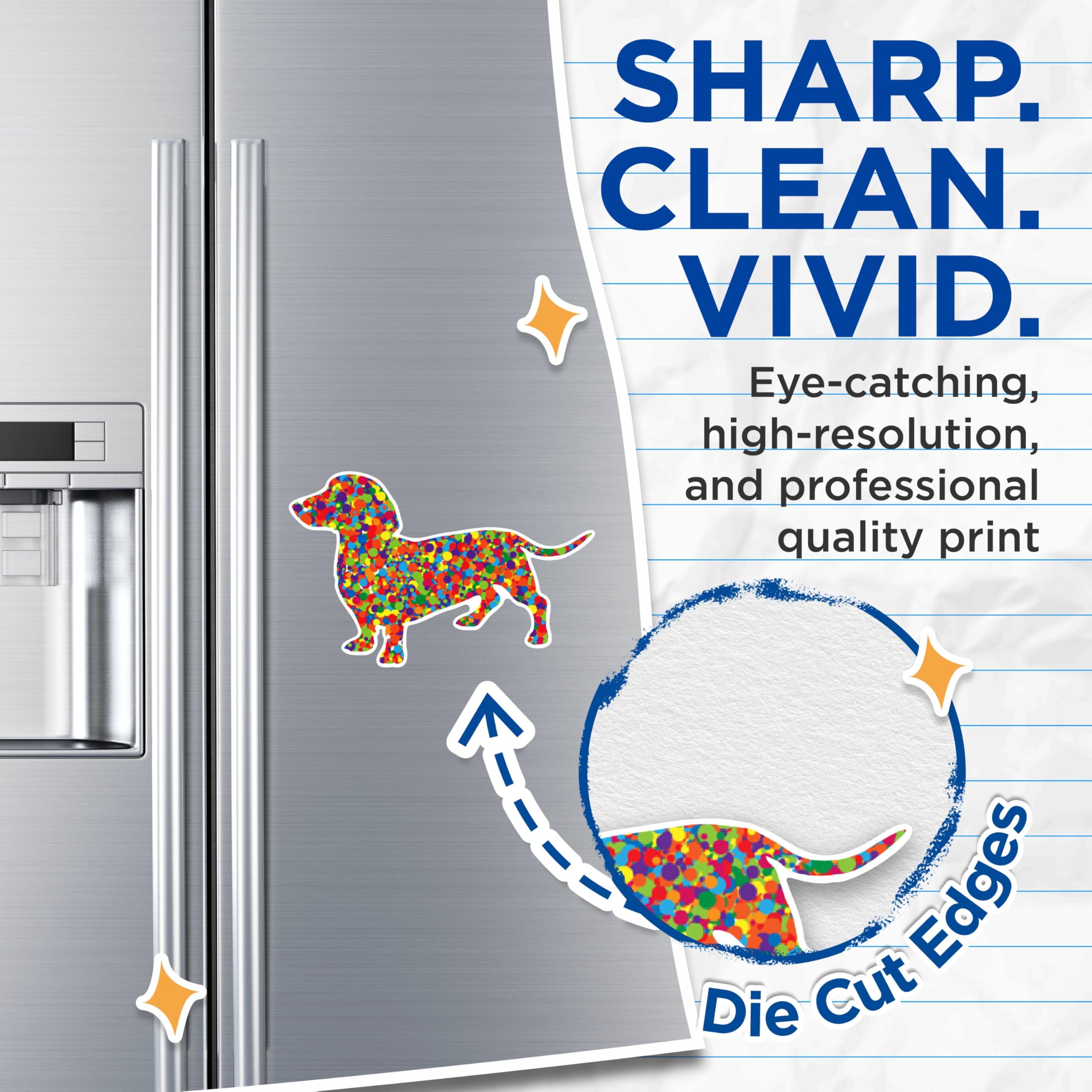 (2 Packs) Dachshund Polka Dot Dog Breed Magnets - Weiner Dog Magnets - 5 Inches On Longest Side - Premium Magnet - for Fridges, Toolboxes, Cars - Made in USA - MAG2359