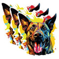 (3 Pack) German Shepherd Decals - Dog Breed Stickers - Laptop Decal - 3 Inches On Longest Side - Easy Peel & Apply - Made in USA - 3MCS0645