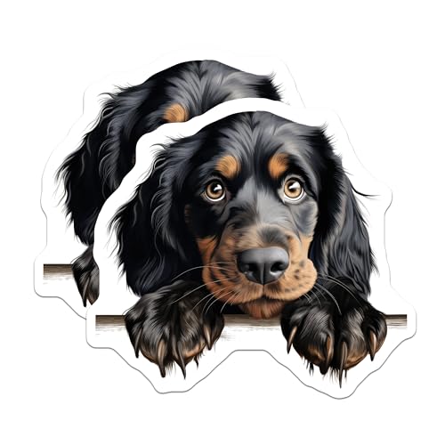(2 Pack) Cute Dog Decor Magnet - 5" On Longest Side - Sticks to Smooth Flat Surfaces - Made in USA - MAG10183