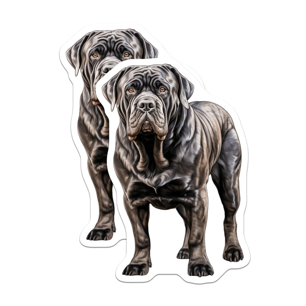 (2 Pack) Neapolitan Mastiff Magnets - Dog Breed Lover - Pet Owner Present for Fridge Car Office - 5 Inches On Longest Side - Thick Durable Magnet - Made in USA - MAG30337