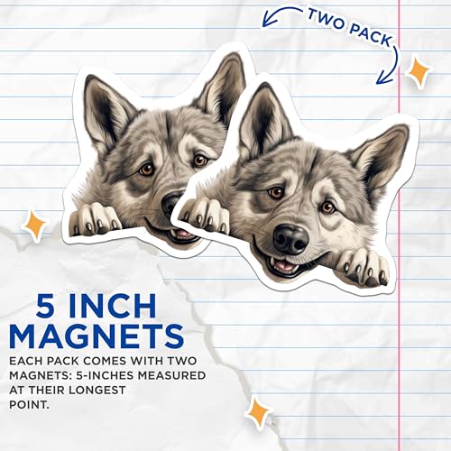 (2 Pack) Animal Lover Magnet - Woodland Animal Decor - 5" On Longest Side - Sticks to Smooth Flat Surfaces - Made in USA - MAG10236