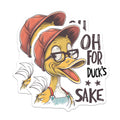 (2 Pack) Oh for Duck's Sake Magnets - Funny Duck Fridge Decor - Humorous Animal Pun - 5 Inches On Longest Side - Thick Durable Magnet - Made in USA - MAG39294