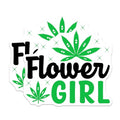 (2 Pack) Flower Girl Magnets Magnets - Marijuana Leaf Decor - 5" On Longest Side - Made in USA - Sticks to Refrigerators & Metal Surfaces - MAG8772