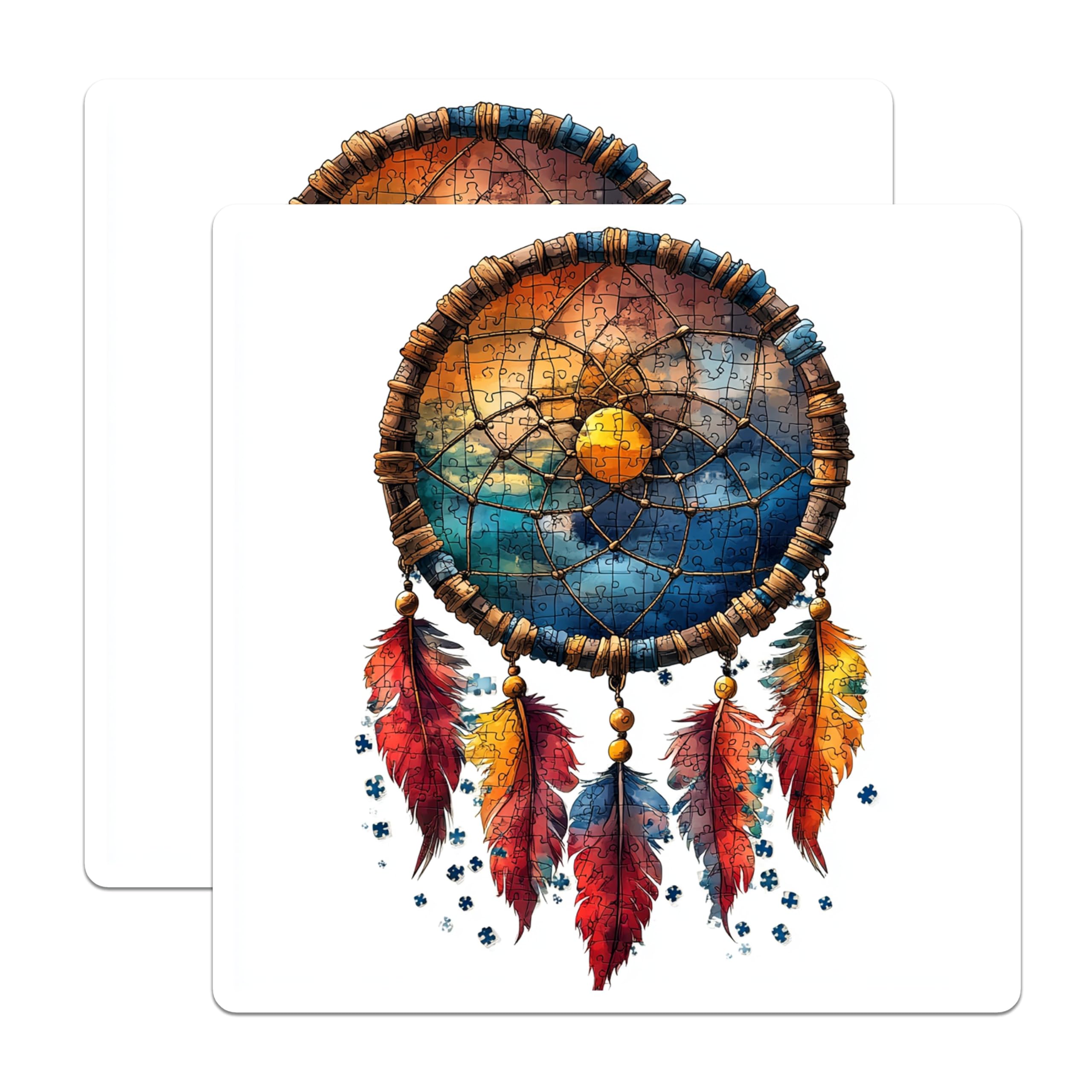 (2 Pack) Dreamcatcher Magnets - Boho Home Decor - Spiritual Art - Positive Vibe Accent - Mystical Room Decor - 5 Inches On Longest Side - Thick Durable Magnet - Made in USA - MAG28025