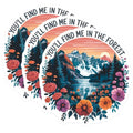 (3 Pack) Forest Landscape Decals - Mountain Scenery - Floral Accent Stickers - 3 Inches On Longest Side - Easy Peel & Apply - Made in USA - 3MCS8164
