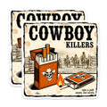 (2 Pack) Cowboy Killers Magnets - Western Art - Vintage Cowboy Skull Design - 5" On Longest Side - Premium Magnet - for Cars, Refrigerators, Toolboxes, Lockers - Made in USA - MAG15893